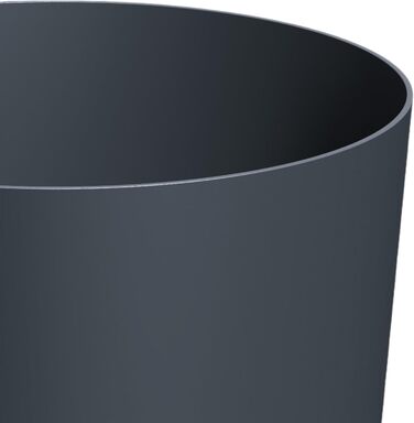 Пластиковий горщик XL з блюдцем, круглий, антрацит - Ø 47 см - великий квітковий горщик зі знімною основою, стійкий до ультрафіолету - садова прикраса, горщик, квітковий горщик, рослинний горщик, контейнер для рослин, морозостійкий