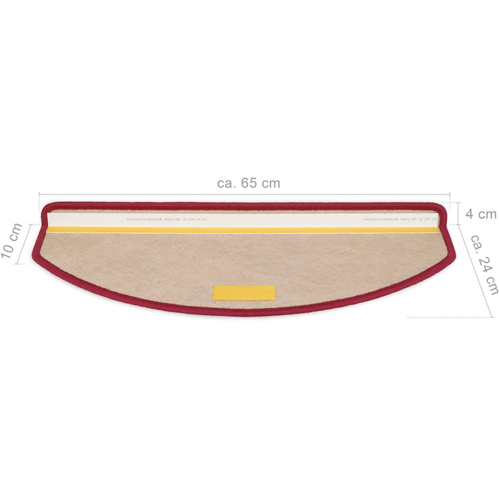 Килимки для сходів Kettelservice-Metzker Багатосмугові різнокольорові напівкруглі в різних кольорах економ-комплекти 16 шт.