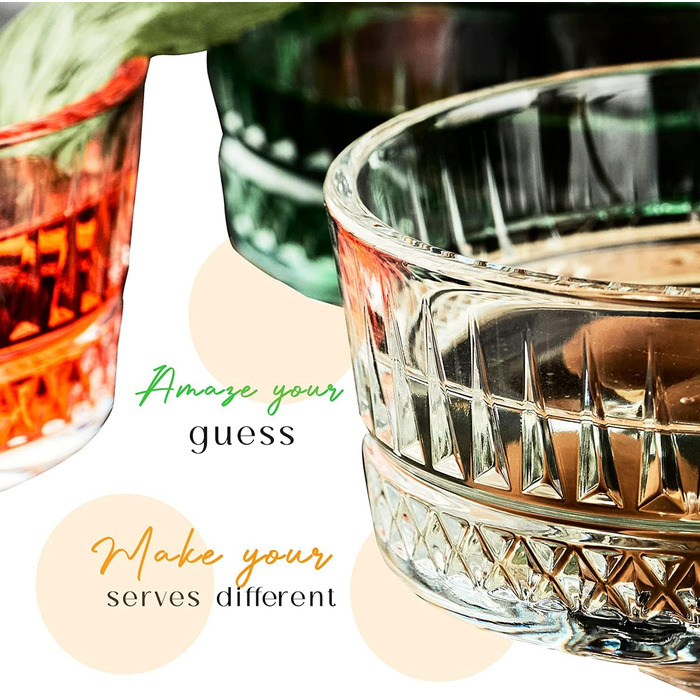 Вінтажні келихи купе Набір з 4 (8,8 унцій/260 мл), шампанське, вино, мартіні, коктейльні келихи, келихи для довгих напоїв, криштал