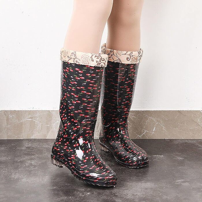 Чоловічі гумові чоботи Wellington до середини литки, зручні чоботи Челсі, водонепроникні, протиковзкі, гумові чоботи, садові черевики з ПВХ для походів, роботи у дворі, активного відпочинку на свіжому повітрі, розмір 37,5 EU F