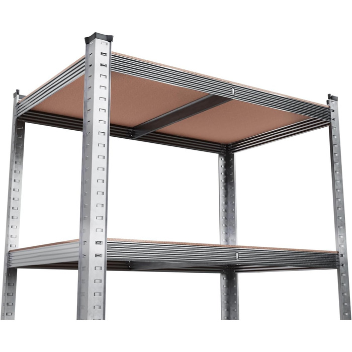 Надміцний стелаж, стелаж для зберігання, 40 x 90 x 180 см, стелаж зі сталевою рамою, вантажопідйомність до 875 кг кожен, 5 регульованих полиць, сріблястий СТАНДАРТ 90x180 см