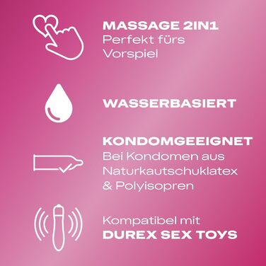 Лубрикант Durex 2 в 1 Massage & Gleitgel Aloe Vera, 2 x 200 мл
