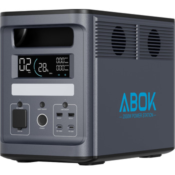 Акумуляторна станція ABOK Ark2000 Powerstation ємністю 1536 Втгод, LiFePO4, з можливістю розширення до 4,6 кВтгод, швидка зарядка від 0 до 100 за 1,3 год, сонячний генератор змінного струму потужністю 2000 Вт з ДБЖ та керуванням за допомогою застосунку дл