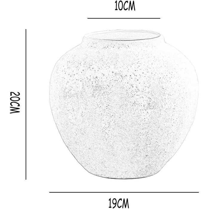 Вінтажна вінтажна керамічна ваза, прикраса для дому, вхід, стільниця з сухими квітами, орнамент керамічного горщика (Ш19Г20см)