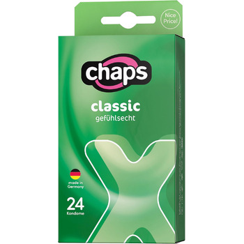 Презервативи chaps Classic Natural, тонкі, прозорі, 24 шт