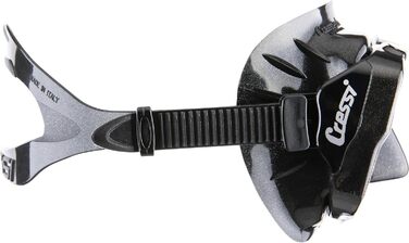 Набір для підводного плавання Cressi Big Eyes Seal Dry Snorkel Set для дорослих, преміальна маска для дайвінгу з панорамним видом, силіконове ущільнення, запатентовані лінзи для огляду вниз та суха трубка для легкого дихання, один розмір, чорний/чорний