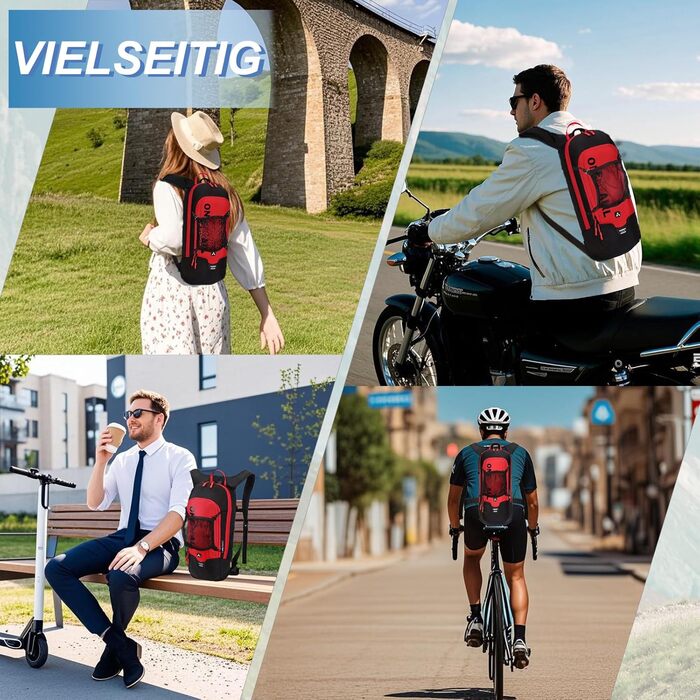 Велосипедний рюкзак LOCAL LION, 6 л/10 л/12 л, водонепроникний, з дощовиком та гідратацією, чорний, для бігу, походів, MTB