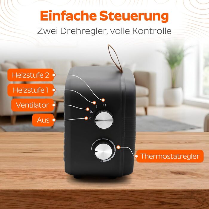 Керамічний електричний вентилятор-обігрівач 3-в-1 маленький та тихий електричний обігрівач з термостатом (1000/1500 Вт вентилятор 4 Вт), енергозберігаючий електричний обігрівач/дуводув для використання в приміщенні