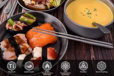 Безмежна подорож Складні телескопічні титанові палички для їжі Кемпінг Кемпінг Пікнік Складаний посуд Столові прибори Ti1004T