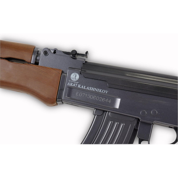 Страйкбольна гвинтівка Калашников АК-47 202229 – пружинна, дерев’яна, 6 мм, <0.5 Дж, BAX, 300-зарядний магазин