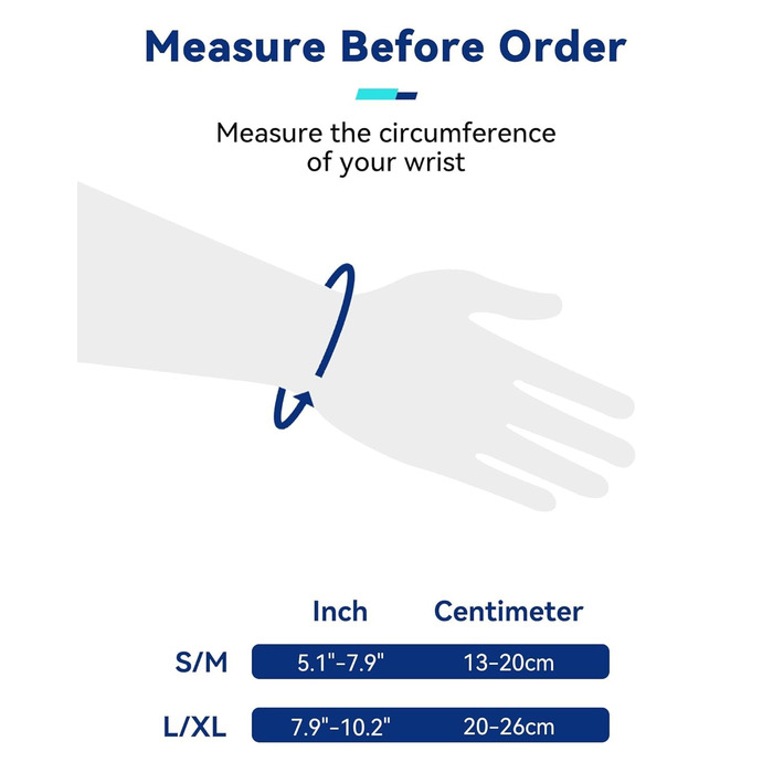 Бандаж на зап'ястя, схвалений лікарем STSKing, регульований бандаж для зап'ястя день-ніч для чоловіків, жінок, бандаж зап'ястя при артриті, тендиніті, розтягненні, спортивний щиток (лівий, S/M) лівий S/M (зап'ястя 13-20 см)