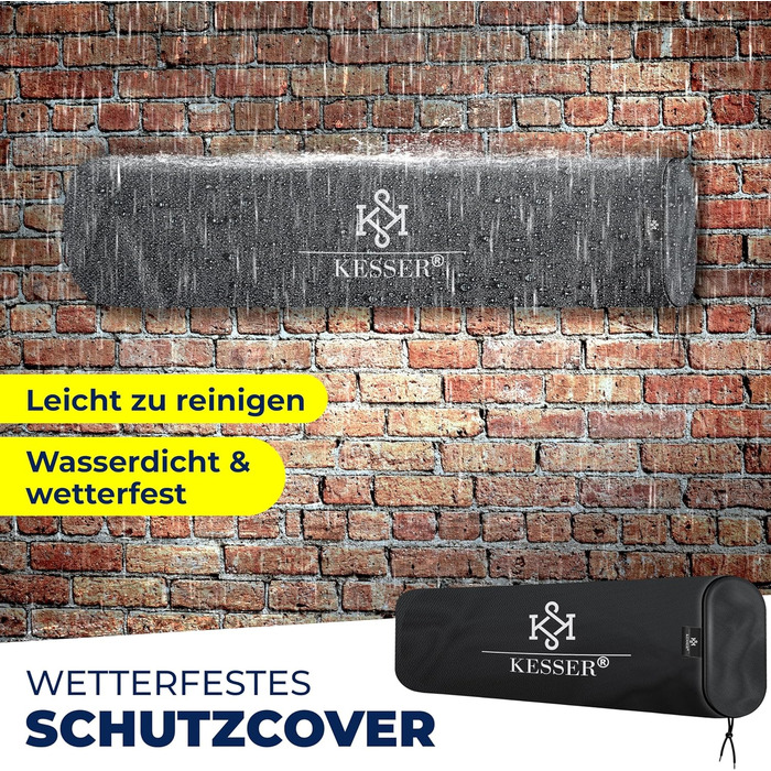 Інфрачервоний обігрівач KESSER потужністю 2500 Вт з пультом дистанційного керування, 3 режими нагріву, миттєвий нагрів, настінне кріплення, обігрівач для патіо, кварцовий обігрівач, обігрівач для патіо, захисний чохол, таймер - чорний