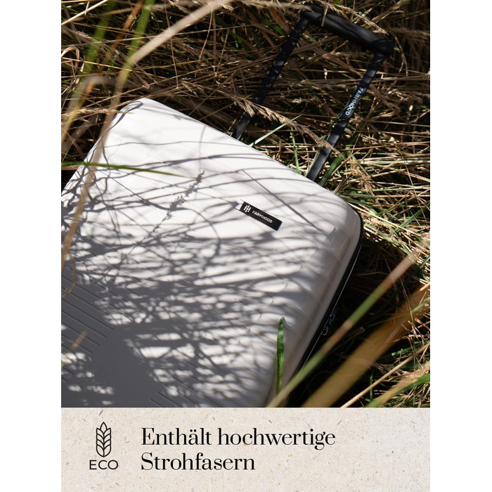Еко-версія валізи на колесах для ручної поклажі Компактний борт-кейc 40 x 22 x 55 см з розширенням від 44 до 50 літрів Ультралегкий, всього 2,61 кг, бежевий колір