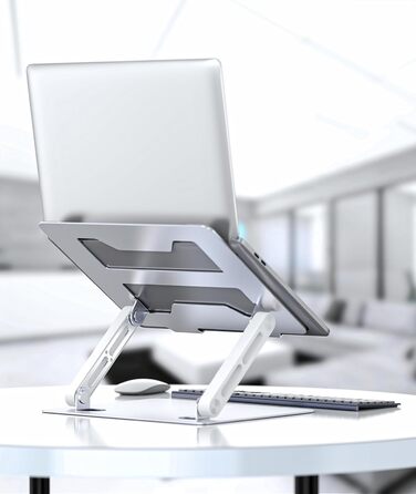 Підставка для ноутбука BoYata з регульованою висотою, ергономічна, з вентиляцією для столу, сумісна з MacBook Pro/Air, Dell, HP, Acer та іншими ноутбуками 10-17 дюймів