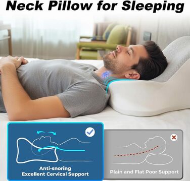 Подушка для шиї, подушка для голови, подушка для читання для ліжка та дивана, ергономічна клиноподібна подушка з піни з ефектом пам&39яті для підтримки спини та шиї, багатофункціональна клиноподібна подушка для сну на боці, спині та животі