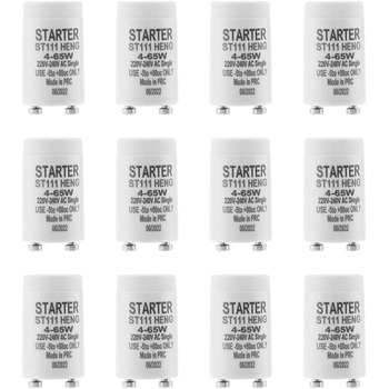 Стартер для люмінесцентних ламп 4-65 Вт стартер longlife ST111 220-240 В стартер для люмінесцентної лампи люмінесцентної лампи, 12 шт.