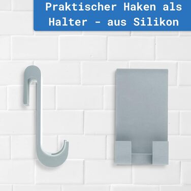 Ракель для душу Libaro FANO нержавіюча сталь силікон сірий широка довга ручка, ракель для душу без свердління, ракель для вікон ракель для води душ стіна, підлога і вікно, склоочисник для ванної ракель душової кабіни