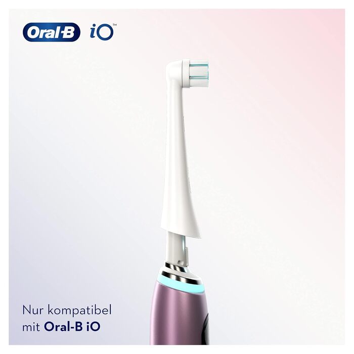 Щітки для делікатного чищення Oral-B iO для електричної зубної щітки, 4 шт. и, дбайливе чищення зубів, насадка-щітка для зубних щіток Oral-B 4 шт. и (1 упаковка) Біла