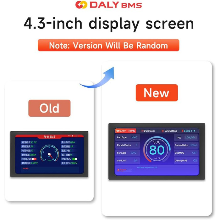 Аксесуар DALY Smart BMS, сенсорний екран 4,3 дюйма