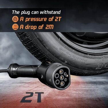 Тип 2 зарядний кабель Schuko 10M, 3,68кВт, 16А, тип 2 зарядний пристрій Schuko зі світлодіодним індикатором Зарядний кабель електр