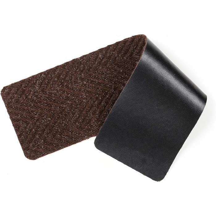 Килимки для сходів для приміщень та вулиці, протиковзкі гумові килимки для сходів, протиковзкі килимки для сходів для домашніх тварин та собак, міцні та еластичні, набір з 14 коричневих килимків 32x8 дюймів (8 32 дюйми)