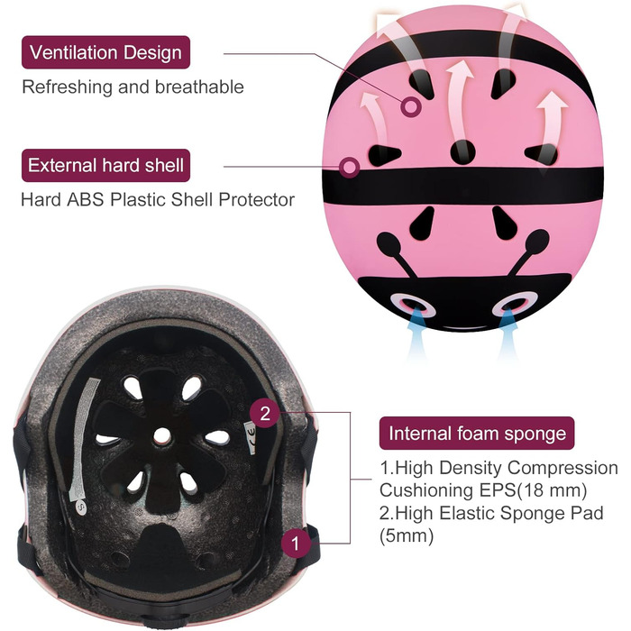 Дитячий шолом для 2 3 4 5 років хлопчики дівчатка, розмір 50-54 см, регульований дитячий велосипедний шолом молодіжний шолом для ф