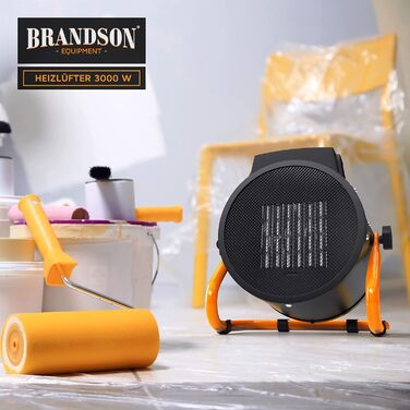 Керамічний радіаційний обігрівач потужністю 3000 Вт - Осушувач повітря для приміщень, Осушувач повітря для будівництва - Турбоелектричний вентилятор-обігрівач із захистом від перегріву, надзвичайно потужний - для будівельних майданчиків, будинків, майстер