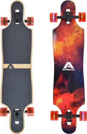 Комплектна дошка з високошвидкісними кульковими підшипниками ABEC, прохідна, фрірайд, скейт, круїзерська дошка Apollo Longboard Re