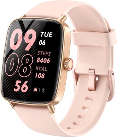 Жіночий смарт-годинник Gydom з функцією телефону 1,85 дюйма HD 2 браслети фітнес-годинник фітнес-трекер серцевого ритму/SpO2/сон/IP68 водонепроникний спортивний годинник крокомір для Android iOS рожевий 1,85 рожевий