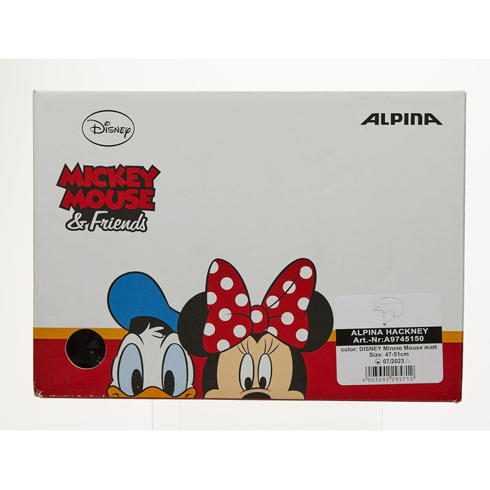 Легкий, ударостійкий і оптимально регульований по клімату велосипедний шолом Disney з модернізованим світлодіодом для дітей Minnie