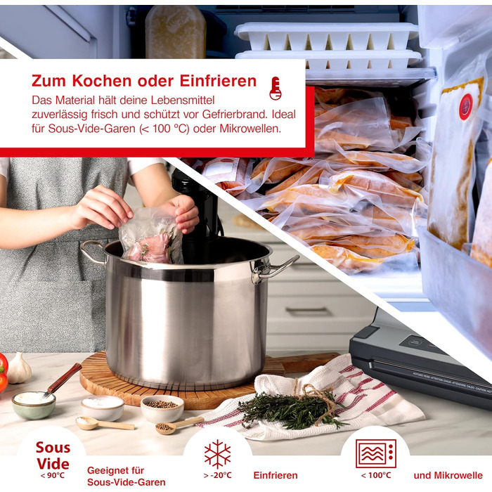 Стартовий набір Solis з пакетами для вакуумного пакування Zip, 7 шт. 5 пакетів з термозбіжною плівкою, комплект з'єднань шлангів для вакуумного пакувальника/вакуумного пакувальника, допоміжний засіб для герметизації