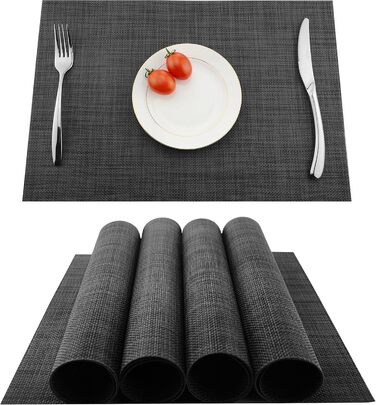 Підстилки (набір з 4), нековзні миються, ПВХ нековзні термостійкі підстилки, брудовідштовхуючі та миються, підстилки для кухонного