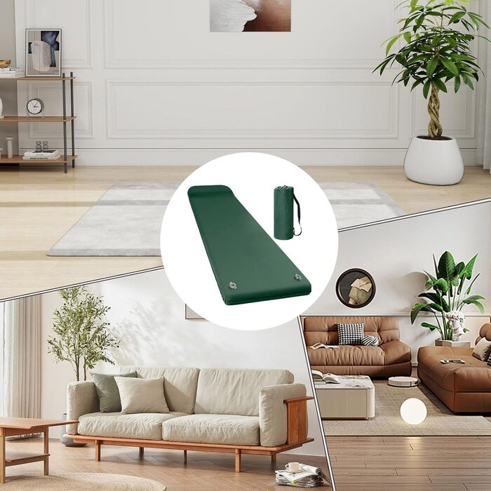 Надувний килимок для сну мякий пінопластовий кемпінговий матрац з подушкою, швидке надування, легке спорядження для активного відпочинку, подорожі, дім, фестивалі, кемпінг