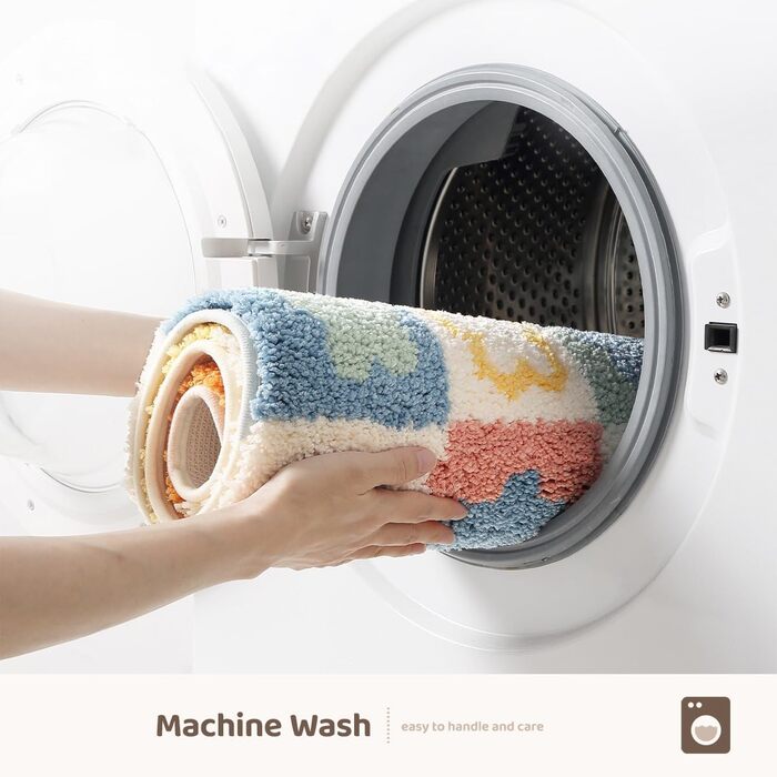 Милий килимок для ванної/килимок для ванної Molesun, нековзний м&39який килимок для душу, милий плюшевий мікрофібра, суперпоглинаючий плюшевий килимок, 50x80 см (прямокутний), маленькі квіти