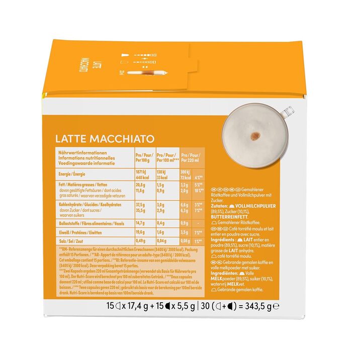 Кава NESCAF DOLCE GUSTO Latte Macchiato в капсулах 3 упаковки (3 х 30 капсул)