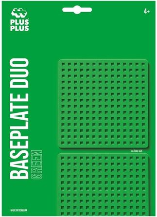 Набір конструктора Plus-Plus Mini 600 деталей Basic та 2 базові пластини 12x12 см (сірі), Duo Pack