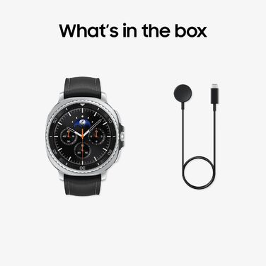 Розумний годинник Samsung Galaxy Watch8 Classic, фітнес-годинник та фітнес-трекер, гібридний ремінець та носимий дисплей, обертовий безель, 64 ГБ пам&39яті, 46 мм, Bluetooth, чорний, 3-річна гарантія виробника