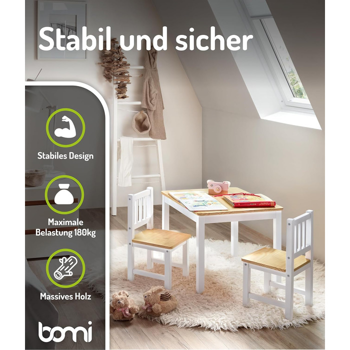 Дитячий набір для сидіння з дерева Amy дитячий стіл зі стільцями стіл та стільці 4 шт. дитячий набір для дитячої кімнати ігровий с