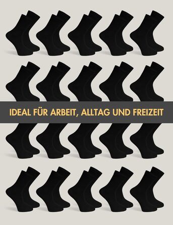 Пар чоловічих шкарпеток, бавовняні шкарпетки чорного або синього кольору, дихаючі чоловічі шкарпетки розмір 43-46 Чорний, 20