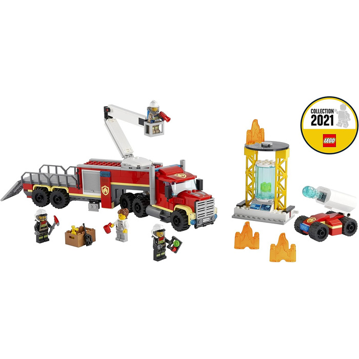 Конструктор LEGO 60282 City Mobile Fire Operations Center, іграшка пожежна машина