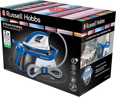 Парова прасувальна станція Russell Hobbs (2600 Вт, тиск пари 4,5 бар, знімний резервуар для води 1,3 л) Праска 24430-56 Парова пра