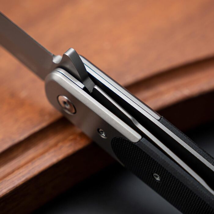 Складний ніж NedFoss MERMAID, кишеньковий ніж зі сталі D2 9,8 см з рукояткою G10, одноручний ніж з лайнерним замком і шарикопідшип