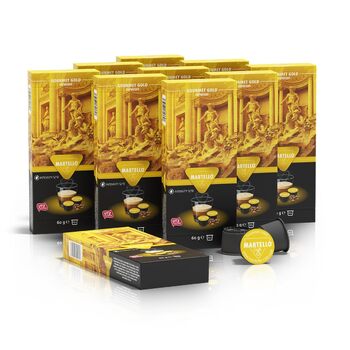 Кавові капсули Martello GOURMET GOLD — 100 шт. (10x10), 6 г, UTZ-сертифікат, для кавоварок Martello