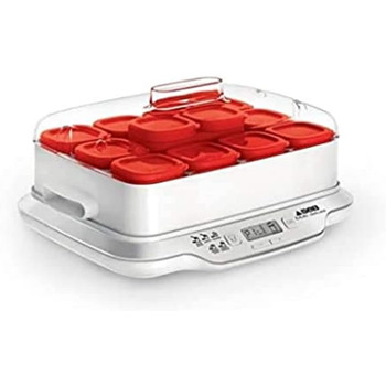 Експрес йогуртниця Multidelices на 12 баночок, біла/червона 12 баночок червона, 661500