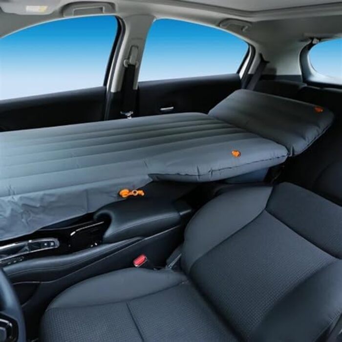 Надувний матрац для автомобіля, портативне кемпінгове ліжко для подорожей, товстий флокований ПВХ-матеріал, багажник позашляховика, надувний диван