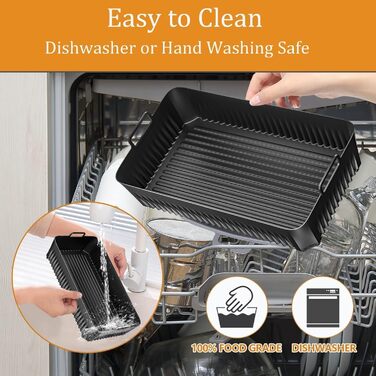 Аксесуари для Ninja Foodi Flexdrawer 10.4 л AF500DE, 3 шт. силіконова фритюрниця, аксесуари для фритюрниці Ninja AF500EU AF500EUCP AF500DE 10.4 л 2 * 5.2 л