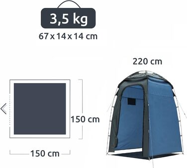 Ваш GEAR Aquila - Душовий намет з мансардним вікном Пеленальний намет з висотою стояння Обладнання намет окремий поверх 5000мм UV