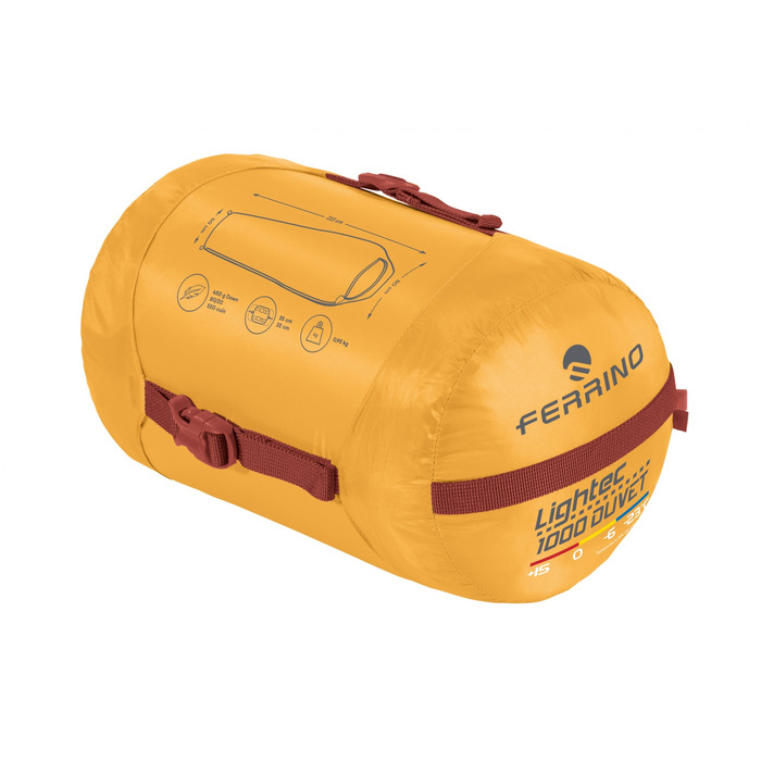 Спальний мішок Ferrino Lightec 1000 Duvet RDS Down -6°C Yellow (86702NGG)