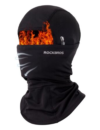 Зимова флісова балаклава ROCKBROS, вітрозахисна лижна маска для чоловіків та жінок, капюшон для шолома, зимова маска для катання на лижах, бігу, велоспорту та мотоциклі