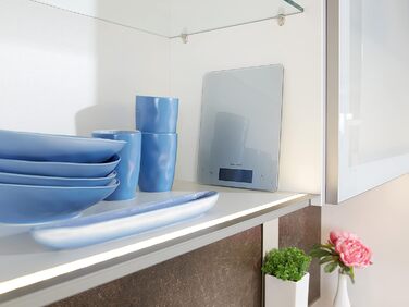 Цифрові кухонні ваги, сріблясті, вага до 10 кг (точність до 1 г), побутові ваги з сенсорним дотиком, електронні ваги в комплекті з